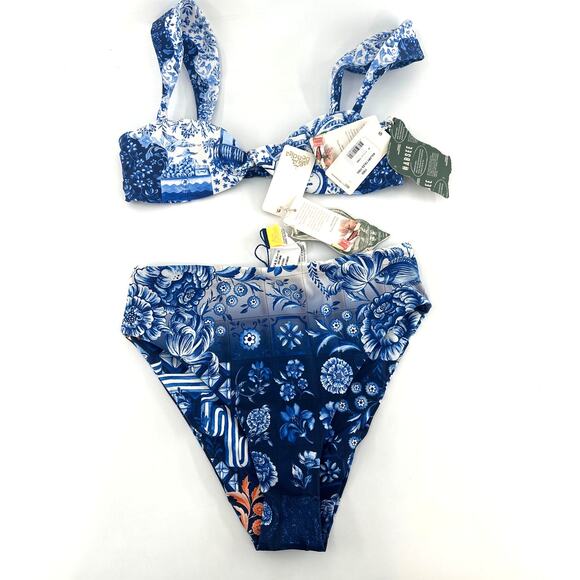 Agua Bendita Malory Tales Bikini Top and Alicia Bikini Bottom Size M - Picture 4 of 12